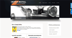 Desktop Screenshot of impax-metal.com.pl
